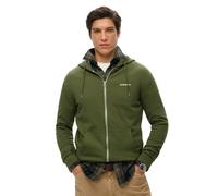 Superdry Plain Full Zip Sweatshirt Vert 2XL Homme