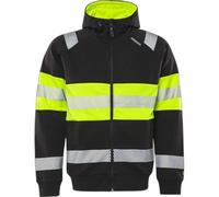 Sweatshirt à capuche zippée de haute visibilité Fristads 7532 GKC Jaune L