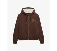 Sweatshirt à capuche zippée femme Superdry Luxe Marron S