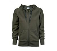 Sweatshirt à capuche zippée femme Tee Jays Vert XL