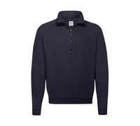 Fruit of the Loom Zip Neck Sweat Shirt, Bleu (Deep Navy 202), Medium Homme