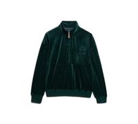 Superdry Country Club Velour Half Zip Sweatshirt Vert L Femme