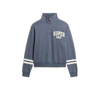 Sweatshirt à col zippé et motif appliqué femme Superdry Athletic Essentials Bleu XS