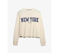 Sweat Superdry Femme Athletic Essential Beige Coton L