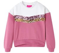 Sweatshirt à Rayures Pailletées pour Enfants Vêtement Tout-petits Framboise 128