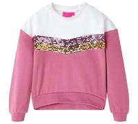 Sweatshirt à Rayures Pailletées pour Enfants Vêtement Tout-petits Framboise 128