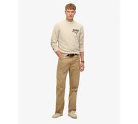 Superdry Workwear Applique Sweatshirt Beige M Homme