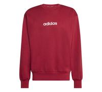 adidas Herren Essentials Linear Fleece Sweatshirt, Active Maroon/White, S