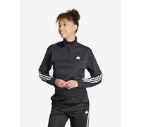 adidas Femme Iconic Wrapping 3-Stripes Snap Track Jacket, Black/White, S