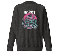 Sweatshirt adulte style urbain avec pistolet tenant un pistolet et donnant les pouces vers le haut, Gris anthracite chiné, XXL