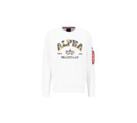 Alpha Industries College Camo Sweatshirt Blanc S Homme