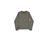 Sweat-shirt Label Backprint Alpha Industries - Dark Olive XL