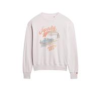 Superdry Souvenir Graphic Loose Sweatshirt Rose M Femme
