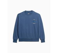 Superdry Sweatshirt Luxe Metallic Logo Loose Bleu L Femme
