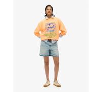 Sweatshirt ample femme Superdry Psych Surf Orange S