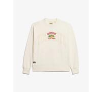 Superdry Travel Souvenir Loose Sweatshirt Beige S Femme