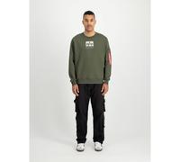Sweatshirt avec logo en satin Alpha Industries Vert L