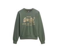 Superdry Sweatshirt Embellished Vl – coupe ample, logo vintage orné – Vert XS Femme