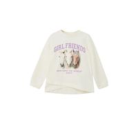 Sweatshirt avec ourlet superposÃ© et dos allongÃ© - intÃ©rieur brossÃ© fille s.Oliver Beige 6/7 ans