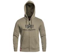 Sweatshirt Basic Zip Hoody Alpha Industries - Olive 3XL