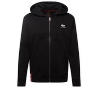 Sweatshirt Basic Zip Hoody Small Logo Alpha Industries - Black XXL