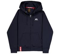 Alpha Industries Basic Small Logo Zip Hoodie pour homme Taille 2XL - Bleu