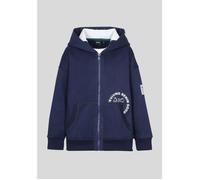 Sweatshirt bleu Garçon KAPORAL MERRY - Fermeture zippée - Poches latérales - Intérieur molletonné 14 ans