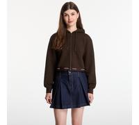 Calvin Klein Jeans - Zip-throughs - Femme - Sweatshirts et sweats à capuche - Brun - Taille: 38 FR