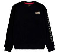 Sweatshirt Camo Sleeve Crewneck Alpha Industries - Black 3XL