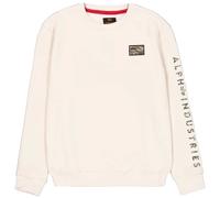 Sweatshirt Camo Sleeve Crewneck Alpha Industries - Vintage White S