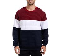 Sweatshirt Classic Fit Homme Hommes Sweet Homme sans Capuche Veste Grande Taille Sweat-Shirt Col Rond Pull Homme Top Sweatshirt Homme Vetement Homme Pas Cher Streetwear Épissure