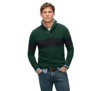 Superdry Classic Rugby Henley Long Sleeve Polo Vert M Homme
