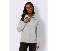 Sweatshirt col camionneur - Best Connection - gris clair chiné GRIS CLAIR CHINÉ 42