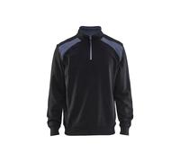 Sweatshirt col camionneur bicolore Blaklader Noir 2XL