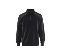 Blaklader 33531158 DEMI-ZIP 2 TONS, Noir/gris foncé, taille S