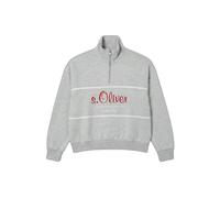 Sweatshirt col camionneur zippÃ© avec logo femme s.Oliver Gris 46