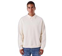 Sweatshirt col polo Project X Paris Essentials Blanc L