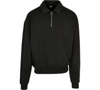 Urban Classics Shirt Collar Half Zip Sweatshirt Noir 3XL Homme