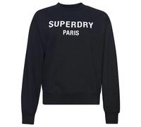 Sweatshirt col rond ample femme Superdry Sport Luxe Noir XS