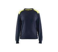 Sweatshirt col rond bicolore femme Blaklader Bleu 3XL