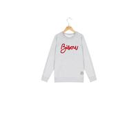 Sweatshirt col rond enfant French Disorder Bisou Gris 11/12 ans