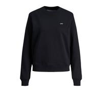 JJXX Sweatshirt Abbie col rond Femme Noir - Logo blanc - Taille L