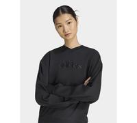 adidas Femme Seasonal Essentials Satin V-Neck Sweatshirt, Black, L