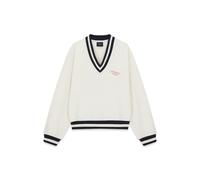 Sweatshirt col V femme Guess Blanc L