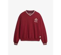 Superdry Country Club Loose V Crew Sweatshirt Rouge XL Femme