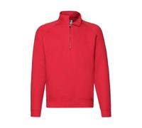 Sweatshirt col zippÃ© Fruit of the Loom Rouge M