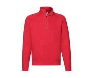 Sweatshirt col zippÃ© Fruit of the Loom Rouge M