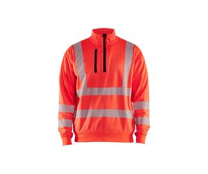 Sweatshirt col zippÃ© haute-visibilitÃ© Blaklader Rouge M