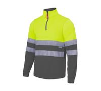 Sweatshirt col zippÃ© haute visibiltÃ© Velilla Jaune M