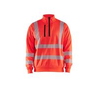 Sweatshirt col zippé haute-visibilité Blaklader Rouge S
